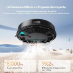 Ultenic T20 Pro Aspirateur Robot, Auto-Charge, 8000 Pa – Image 4