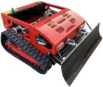 Tondeuse à gazon hybride gaz-électrique avec pelle à neige – Tondeuse télécommandée 7,5 CV, télécommande visuelle, capacité de pente de 45°