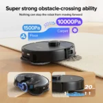 Vadrouille aspirateur robot Lubluelu S1000 avec base autonettoyante tout-en-un - Vide automatique/lavage/vadrouille sèche mains libres 10000 Pa 180 minutes d'autonomie – Image 5