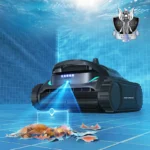 Robot nettoyeur de piscine sans fil M2, pour grandes piscines, batterie 10000mAh, nettoyage visuel activé, Filtration double couche – Image 2