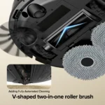 Vadrouille aspirateur robot Lubluelu S1000 avec base autonettoyante tout-en-un - Vide automatique/lavage/vadrouille sèche mains libres 10000 Pa 180 minutes d'autonomie – Image 3